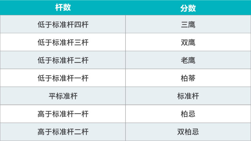 高爾夫球得分情況